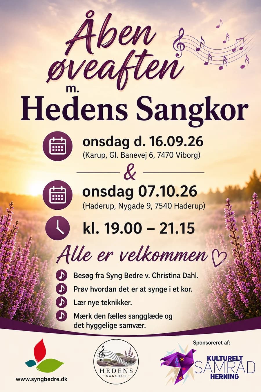 Åben øveaften m. Hedens Sangkor